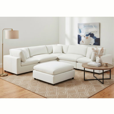 Canapé modulaire 6 pièces Caylie - Ivoire