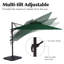 Parasol en porte-à-faux carré avec pivot et inclinaison 11 pi Pulk-979278537-1045046434