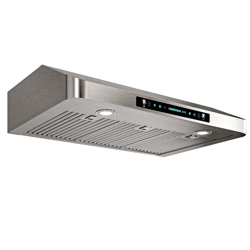 Hotte sous un meuble à conduit 42 pouces avec contrôle à 4 vitesses en acier inoxydable et commande par panneau tactile avec lumières DEL 42 pouces 900 CFM