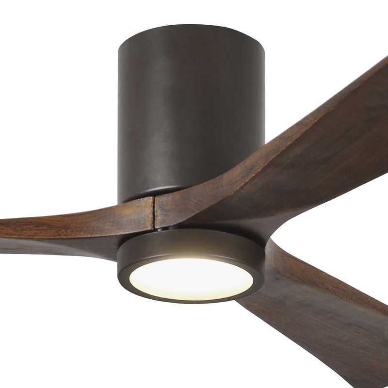 Irene LED Ceiling Fan, Textured Bronze, Walnut, 52"