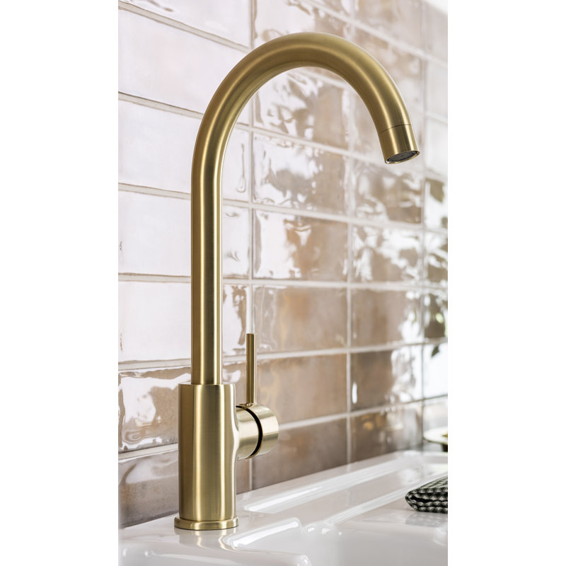 Abode Nico Single Lever Mixertap, Brushed Brass