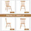 5 -Person Poplar Solid Wood Dining Set-1776737848