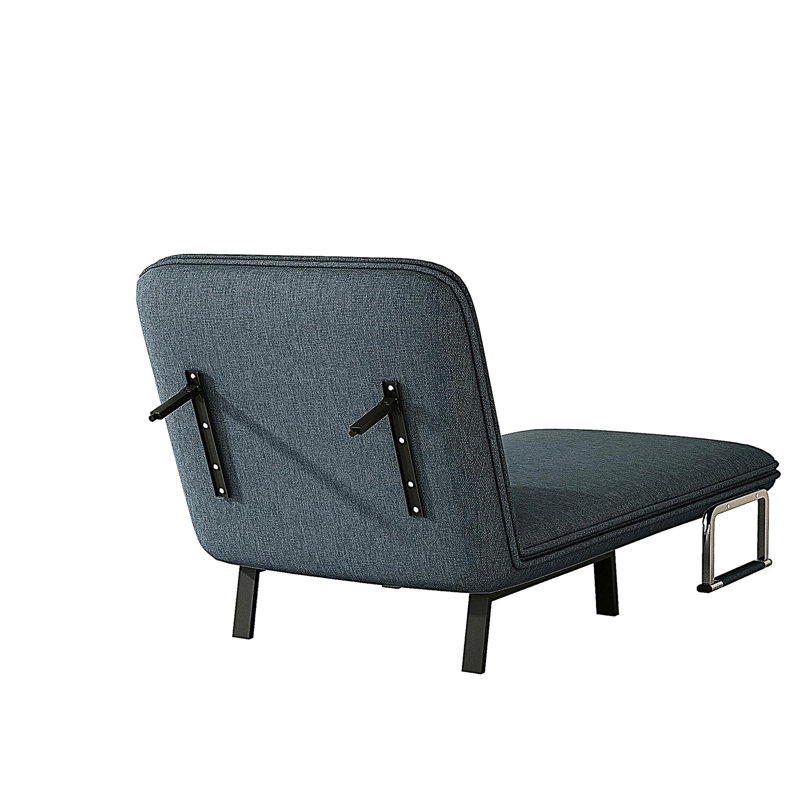 Fauteuil-lit convertible de 31,5 po, canapé-lit à trois volets avec dossier et coussin réglables, canapé-lit de loisirs avec structure en acier robuste pour la maison et le bureau, fauteuil-lit confortable