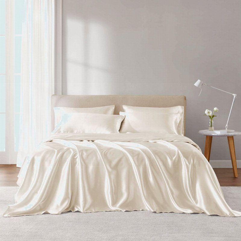 Luxury Sheet Set, Ivory, Twin Coverlet + 3 Additional Pieces