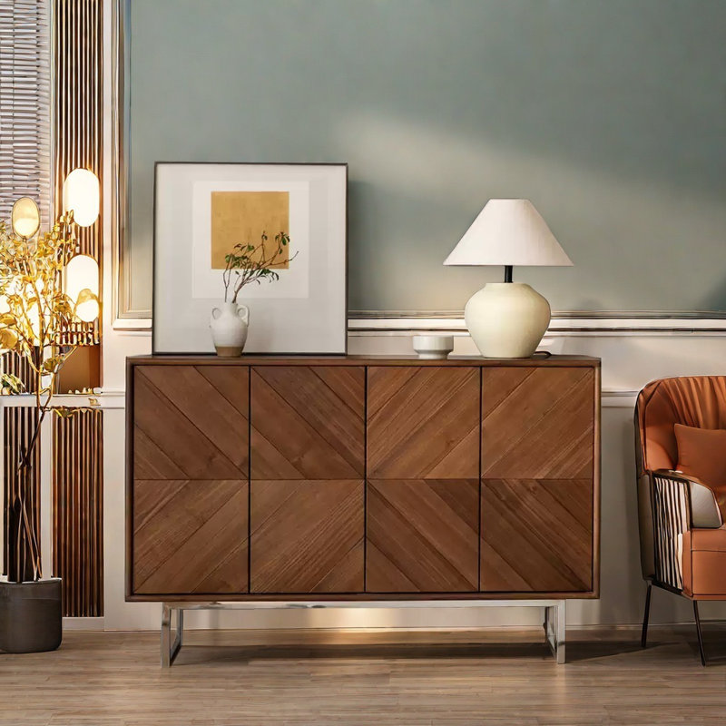 All Solid Wood Simple Accent Cabinet