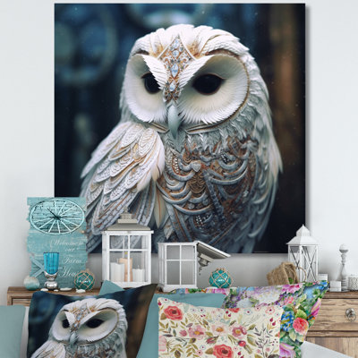 " White Owl's Wise Gaze "