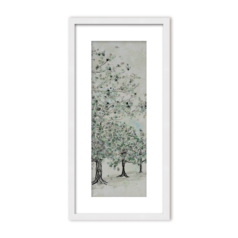 Nature Inspired "Dappled Canopy" Canvas Wall Art By , 24" H x 12" W, Framed Matted Print, Beige