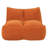 Compression Sofas, Orange Corduroy Compact Modern Beanbag Couch for Home