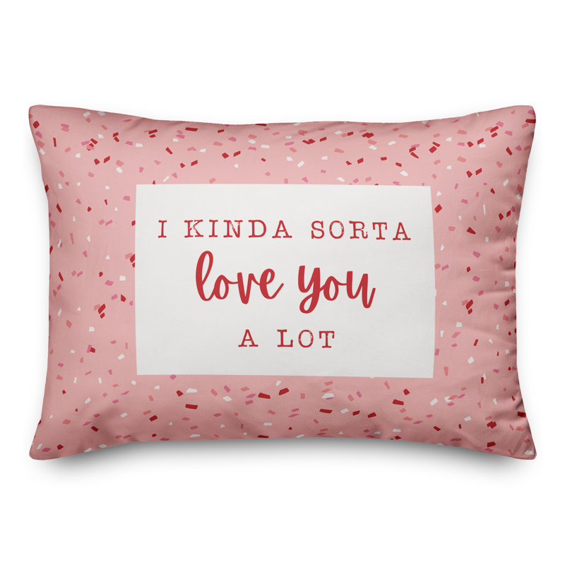  Housse de coussin rectangulaire et insert Really Love You Confetti
