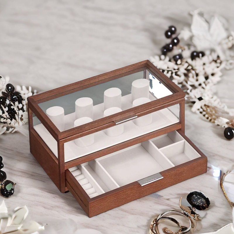 2 Tier Wooden Watch Storage Display Box
