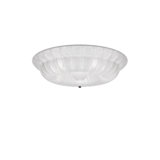 Novecento Ceiling Lamp Crystal Striped Glass Glossy Chrome E12 Ul