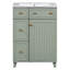 Armoire de meuble-lavabo 24 po avec lavabo en céramique, 2 tiroirs, 1 porte-275950179-275950238
