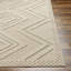 Tapis intérieur / extérieur beige / blanc en polypropylène tissé à la machine Jayoung-1513095455