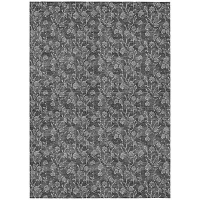 Dejae Washable Floral Indoor / Outdoor Rug