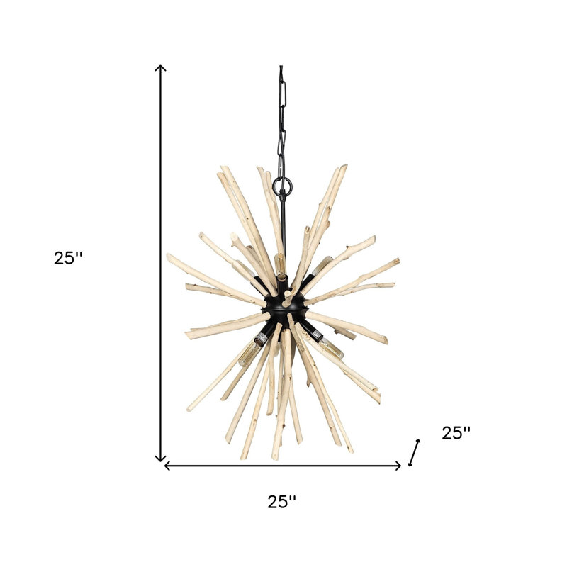 Lustre linéaire moderne 6 lumières Spoutnik