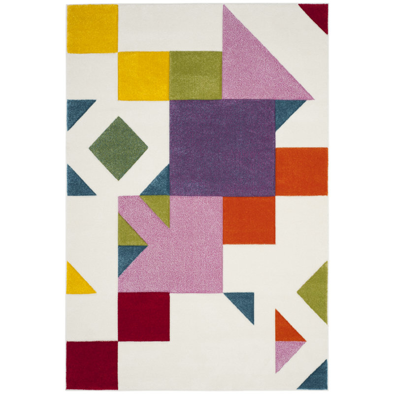 Parkes Geometric Area Rug, Rectangle 122 x 183 cm