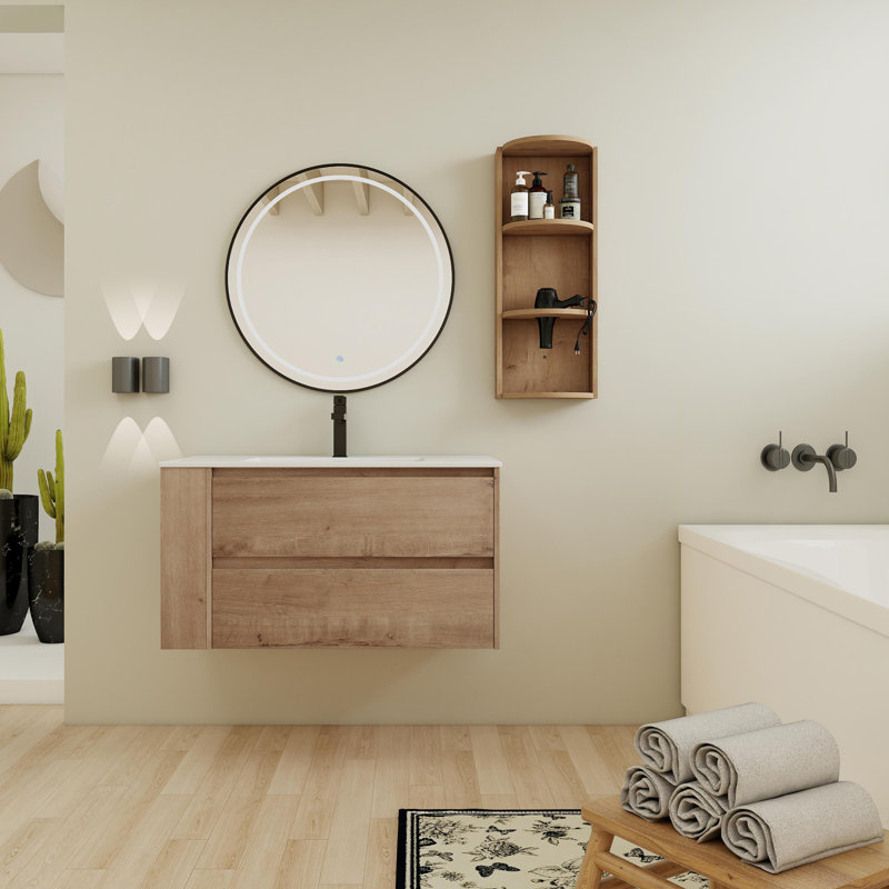 Wall-Mounted Bathroom Vanity, 40"