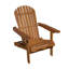 Chaise Adirondack d'extérieur Geli, dossier à lattes, bois-117664634