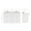Ensemble de meuble-lavabo double 61 po Partham-70317187