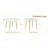 Extendable Round Dining Table with Gold Legs