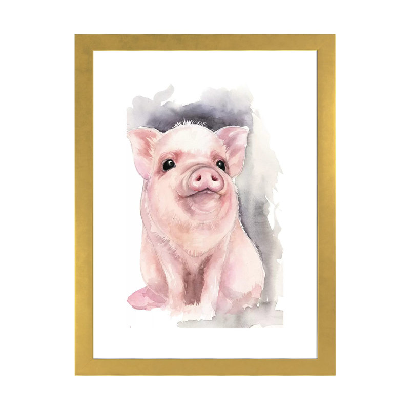Animals, 32" H x 24" W x 1" D, Gold Framed Fine Art Paper
