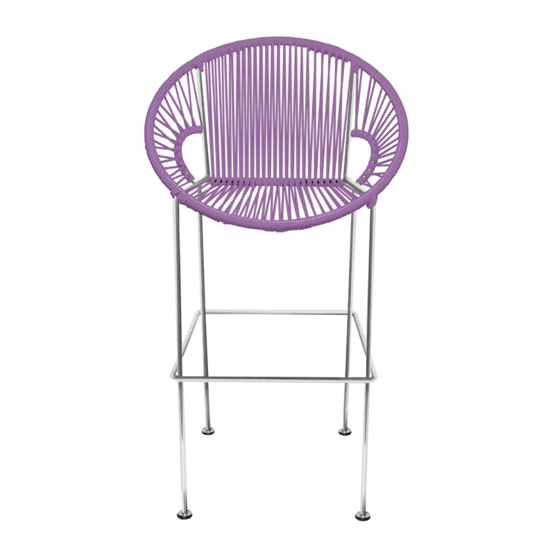 Tabouret 31 ", Chrome, Orchidée