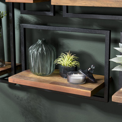 Mccombs Teak Solid Wood Floating Shelf