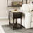 Montevideo Collection Mid-Century Modern Wood End Table with Drawer and Storage Shelf, Rectangular Veneer Side Table for Living Room, Bedroom and Small Spaces, Black-707586243
