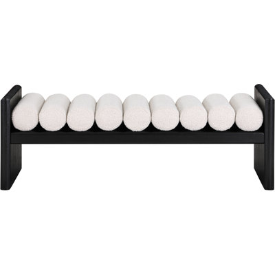 Waverly Boucle Wood Bench