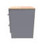 Fully Assembled Hales 2 Drawer Bedside Table