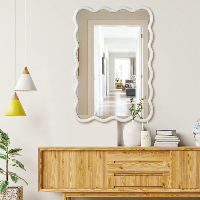 Cadre décoratif ondulé en bois Chesney, White