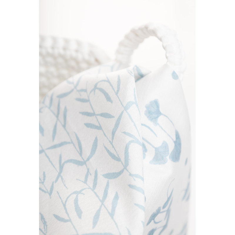 Botanic Lumbar Pillow Cover & Insert, Mediterranean Sky Blue Floral