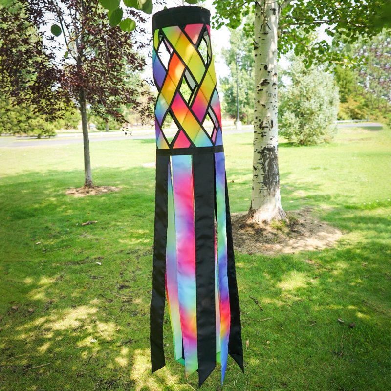 Manche à air bijou tissé en diagonale, H 40 po x l 6 po