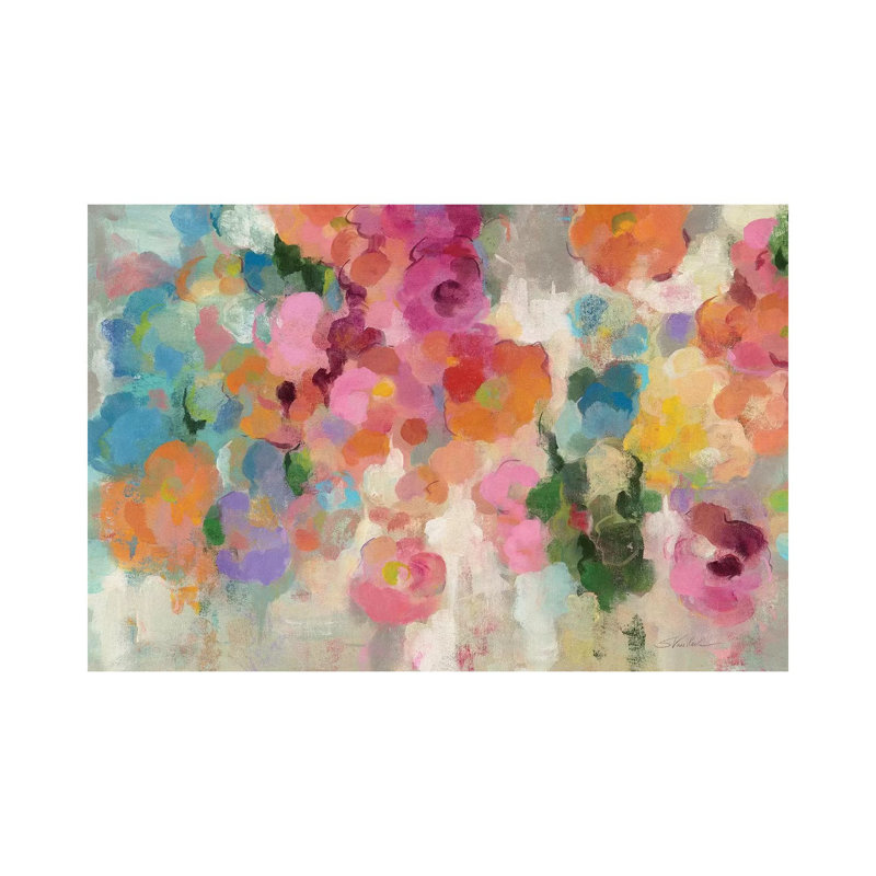Colorful Garden I by Silvia Vassileva - Wrapped Canvas Painting, 101.6 cm H x 66.04 cm W x 3.175 cm D