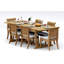 10 Seats 11 Pcs Grade-A Teak Wood Dining Set: 94" Double Extension Mas Rectangle Trestle Leg  Table And 10 Giva Armless Chairs #11GV2100-1737647124