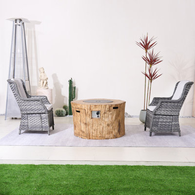 2-Person Outdoor Seating Group With Firepit