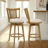 Demeterius Counter Height Or Bar Height Rubberwood Barstool With Fabric Seat-2118044286-2118044275-2144429661