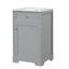 Meuble-lavabo de 20 po avec lavabo, armoire de salle de bain avec porte à fermeture douce, support de rangement et tablette réglable-1571764219
