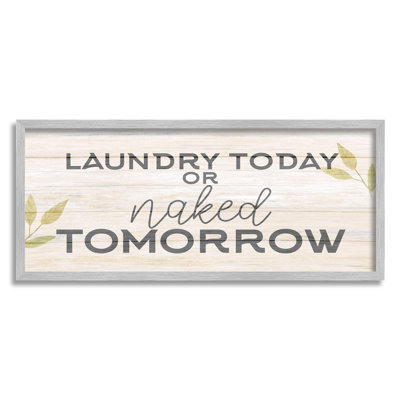 " Botanical Laundry Sign Text Typography Funny Quote " by Kim Allen