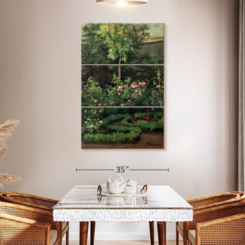 Senne A Rose Garden 1862, H 38 po x l 24 po