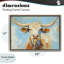 Cadre flottant abstrait Texas Longhorn, design par Tina LeCour-786299304-786299305