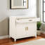 Élégante table de chevet à 2 portes de 32 po de largeur, finition blanche et commode en bois décorative pour la chambre à coucher et le salon