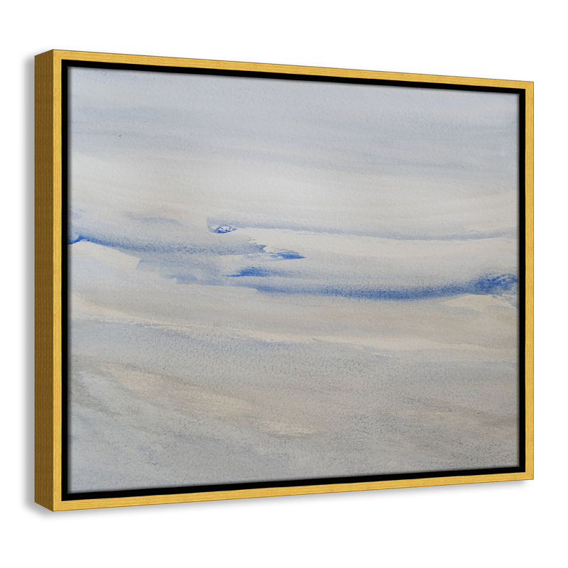 «Silent Direction Print» par S.H. Khân, Toile avec cadre, Gold Floater, L 21,5 po x H 17,5 po