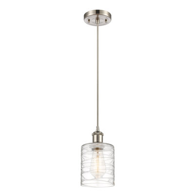Luminaire suspendu tambour simple à 1 lumière Malcolm
