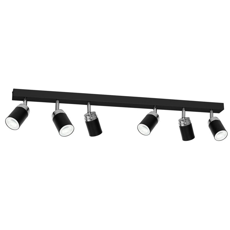 Baine 6 - Light Simple Pendant, Black/Silver