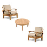 Outdoor 3 - Piece Teak Conversation Set