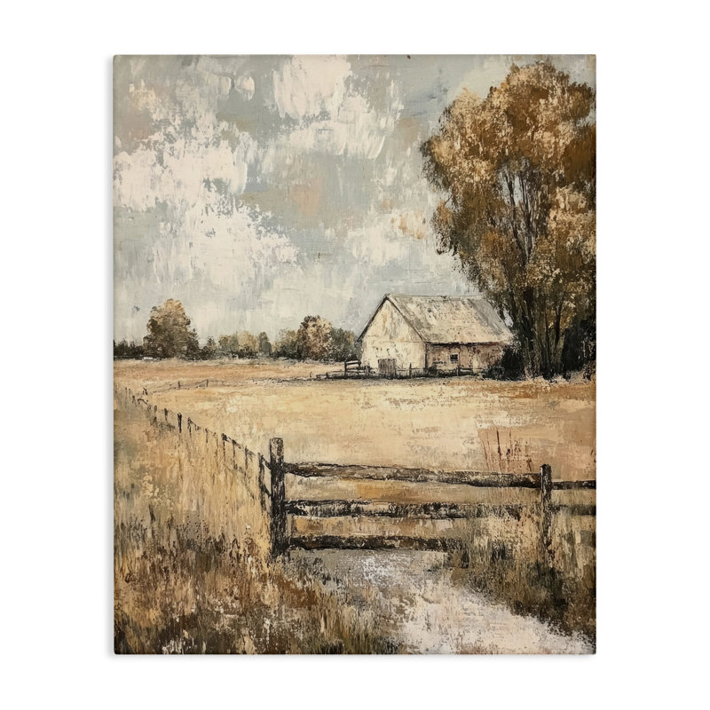 Toile clôturée à la ferme, design par Petal Prints Design, H 20 po x l 16 po