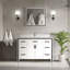 Meuble-lavabo blanc 48 po X P 22 po D, ensemble de comptoir en quartz blanc et robinet-117970941