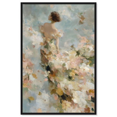 «Petal Gown», reproduction d'art sur toile encadrée florale par Art Remedy, cadre noir, 24 x 36
