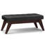 Banc de repose-pieds capitonné moderne Mid-Century l 40 po avec structure en bois massif Draper-1716790050